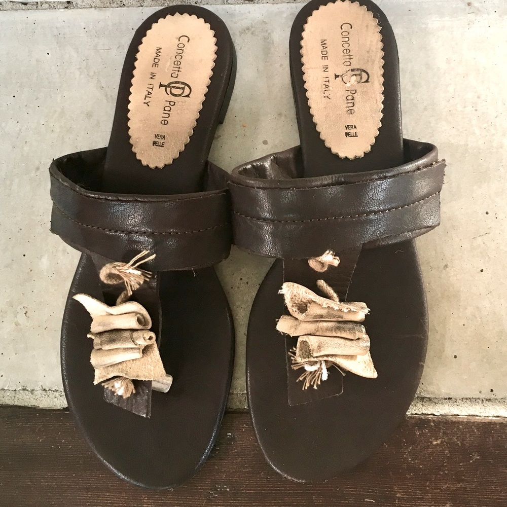 Beautiful real Italian leather sandals, handmade